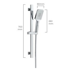 Duschpelare EDM 01149 Altea Rostfritt stl Kromad
