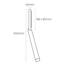 Duschros EDM 01334 ABS Kromad 8,1 x 1,4 x 24,5 cm