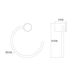 Handdukstork EDM 01379 Silvrig Rostfritt stl