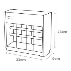 Elektrisk Myggfngare EDM Silvrig (33 x 9 x 26 cm)