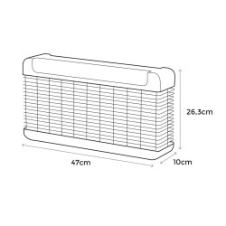 Elektrisk insektsjagare EDM 06525 Svart 11 W 13 W 47 x 26,3 x 10