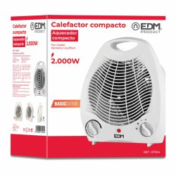 Vertikalt vrmeelement EDM 07204 Vit 1000-2000 W 1000 - 2000 W