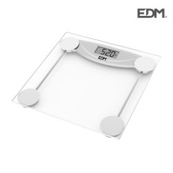 Digital Badrumsvg EDM 07520 Svart Transparent Glas 180 kg