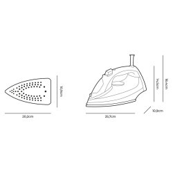 ngstrykjrn EDM 07713 2000 W 30 x 12,6 x 16 cm Liten