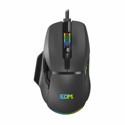 Spelmus med LED EDM 07753 for players Svart 7200 dpi