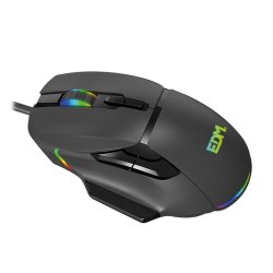 Spelmus med LED EDM 07753 for players Svart 7200 dpi