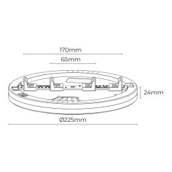 Downlight LED EDM 31508 F 20 W 2050 Lm Justerbar (3200-6400 K)