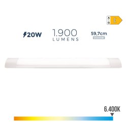 LED Tub EDM 31683 Vit A E 20 W 1900 Lm 59,7 x 8 x 3,1 cm (6500 K