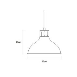 Taklampa EDM 32111 Taklampa Metall 60 W (30 x 25 cm)