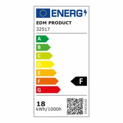 Inflld taklampa/vgglampa med LED EDM 32517 F 18 W 82 W 1820 Lm