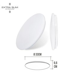 Vgglampa med LED EDM 220-240 V 18 W Polymer 1820 lm (33 x 6,6 c