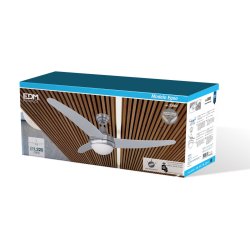 Takflkt med belysning EDM 33804 Egeo Silvrig 60 W
