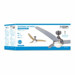 Takflkt med belysning EDM 33804 Egeo Silvrig 60 W