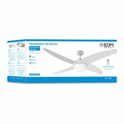 Takflkt med belysning EDM 33806 Caspio Vit 60 W