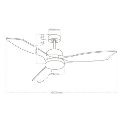 Takflkt med belysning EDM 33819 Bltico 20 W 2190 Lm