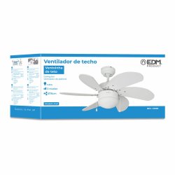 Takflkt med belysning EDM 33985 Aral Vit 50 W