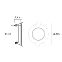Lampa EDM 35908 Halogen  8,4 cm Stdring