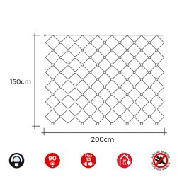 LED-krans EDM 71267 2 x 1,5 m Vit (Kallvit) (1 antal)