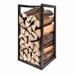 Vedstll EDM 85766 Svart Metall 33 x 33 x 68 cm