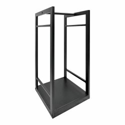 Vedstll EDM 85766 Svart Metall 33 x 33 x 68 cm