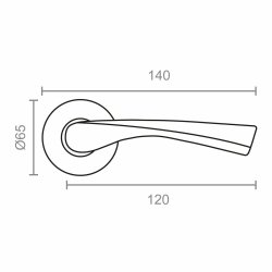uppsttning handtag EDM 86032 707 Aluminium  6,5 x 12 cm