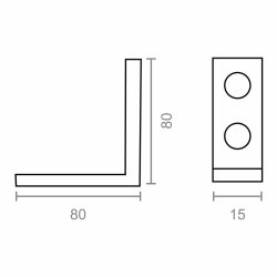 Stll fyrkantigt EDM 86086 an02 Stl 8 x 8 x 1,5 cm 4 antal