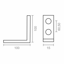 Stll fyrkantigt EDM 86087 an02 Stl 100 x 100 x 15 mm 4 antal