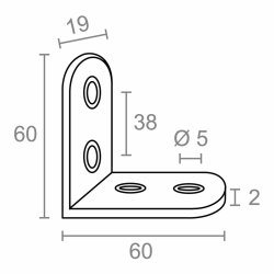Stll fyrkantigt EDM 86092 an24 Rostfritt stl 6 x 6 x 1,9 cm 4