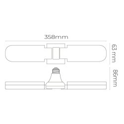 LED-lampa EDM 98908 15 W E27 1521 Lm 35,5 x 6,3 x 8,6 cm I flera