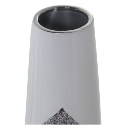 Vas Alexandra House Living Vit Silvrig Keramik Glansig 13 x 13 x