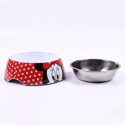 Hundmatare Minnie Mouse 760 ml Melamin Metall Multicolour