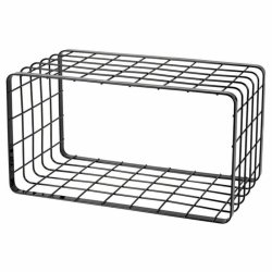 Flerfunktionell frvaring Inde Svart 34 x 19 x 18 cm Galler (2 a