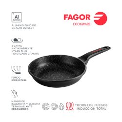Stekpanna Fagor Svart Aluminium  28 cm