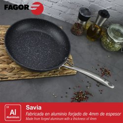 Stekpanna Fagor Savia Smitt aluminium Silvrig  26 cm