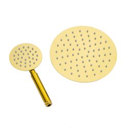 Duschpelare Fontastock Svart Gyllene Rostfritt stl ABS Kromad