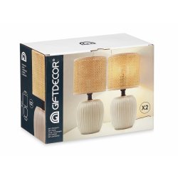 Bordslampa Vit 60 W 2 antal
