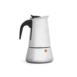 Italiensk Kaffepanna Kinvara S12AA-4T Svart Silvrig Stl 4 Cssz
