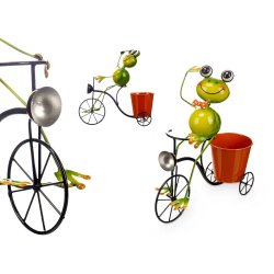 Kruka Ibergarden 324-26939A Gul Rd Grn Metall Cykel Groda 31,5