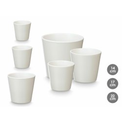 Krukset Ibergarden Vit Lera  14 cm  22 cm  17 cm 3 Delar