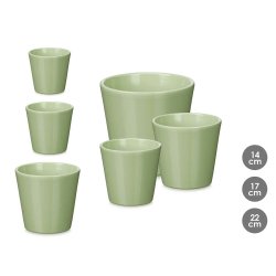 Krukset Ibergarden Mint Lera  14 cm  22 cm  17 cm 3 Delar