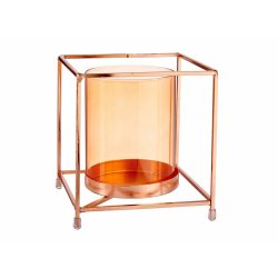 Ljusstakar Gift Decor SW120662C Koppar Ambra Gyllene Metall Glas