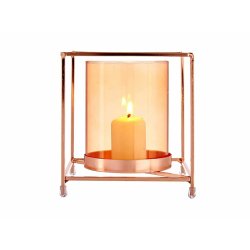 Ljusstakar Gift Decor SW120662C Koppar Ambra Gyllene Metall Glas