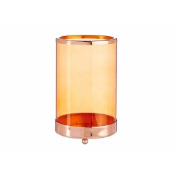 Ljusstakar Gift Decor SW120613C Koppar Ambra Metall Glas 12,2 x