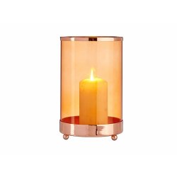Ljusstakar Gift Decor SW120613C Koppar Ambra Metall Glas 12,2 x