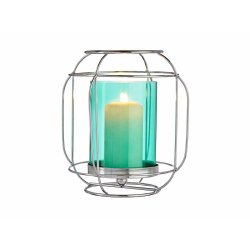 Ljusstakar Gift Decor SW120663B Bl Silvrig Silver Metall Glas 1