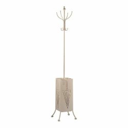 Kapphngare Paraplystll Metall Krm (34 x 188 x 34 cm)