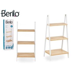 Badrumshyllor Berilo WR5504-3-431 Vit Naturell 40,3 x 81,5 x 30