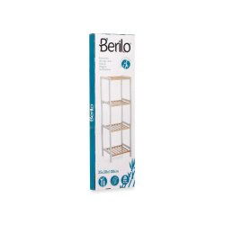 Badrumshyllor Berilo WR5503-4-460 Vit Naturell 35 x 30 x 100 cm