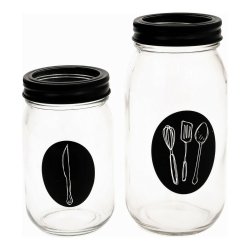 Besticks-sortering Vivalto Svart Transparent Metall Glas 9 x 9 x
