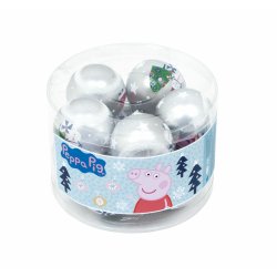 Julgranskula Peppa Pig Cosy corner Silvrig 10 antal Plast ( 6 c